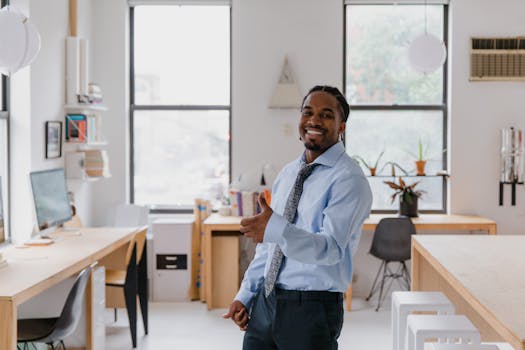 Portrait of Smiling Businessman in Office