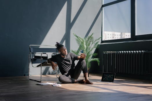 Woman in Black Shirt Sitting on Floor