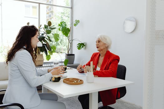 Women Talking in an Office